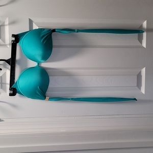 Victoria Secret teal bikini top in excellent condition size 36 D
